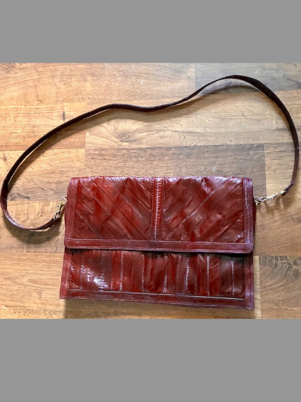 Vintage Classic Eel Skin Leather Purse